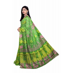 Green Cotton Jamdani Saree